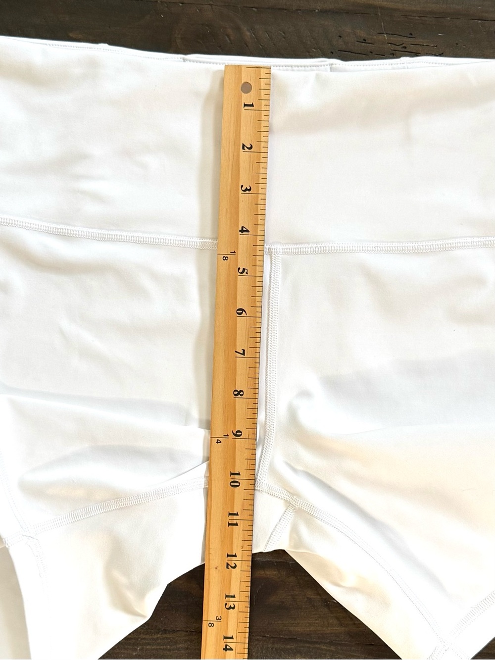 Athleta Elation Ultra High Rise 7” Short White  Women’s Large Stretch Bike Short - Picture 8 of 10